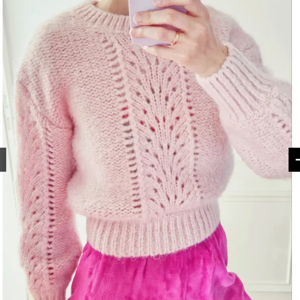 Paris Atelier & Other Stories Wool Mohair Blend Pink Sweater Size Small